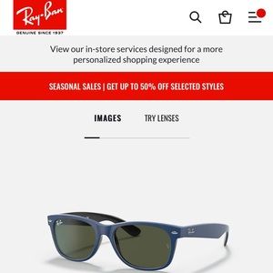 Navy Blue Wayfarer Men’s Ray Bans